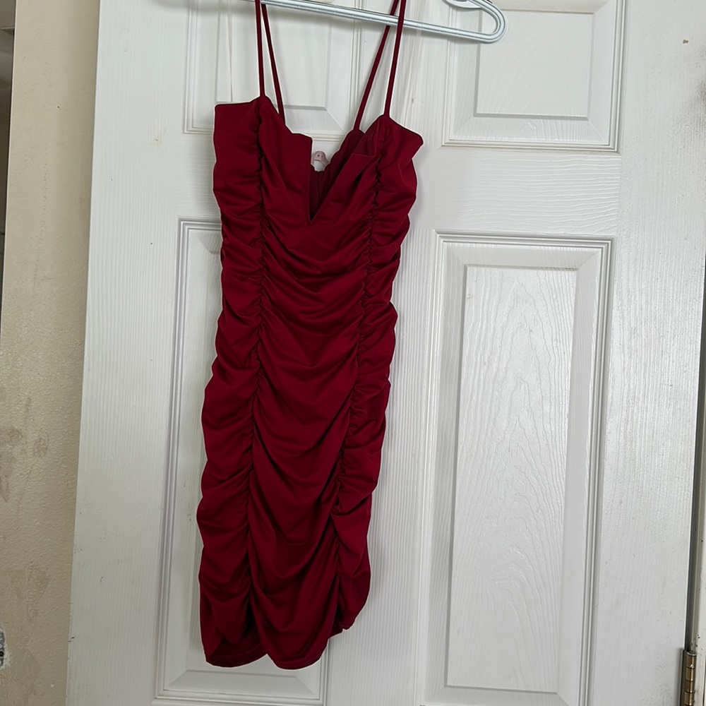 Red cocktail dress